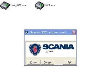 Scania のパン切れは用具 Scania VCI が 2 つのパン切れ暗号化する人/Decryptor をとのファイルする編集者変数を変更します