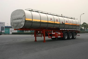 42000 のリットルの液体のタンクローリー 3 の車軸化学セミトレーラーの鋼鉄アルミニウム