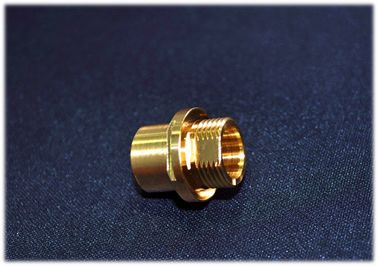非標準的な金の銅板の回された部品、CNC の機械化の部品